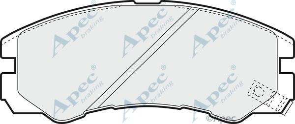 APEC BRAKING Комплект тормозных колодок, дисковый тормоз PAD1036